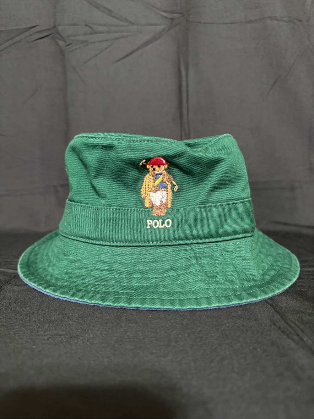 Polo by Ralph Lauren Green Mens Bear Bucket Hat New with Tags